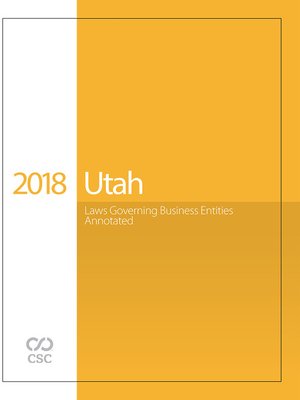 cover image of CSC&reg; Utah Laws Governing Business Entities